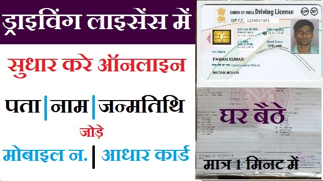 driving licence correction online