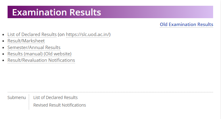 results slc.uod.ac.in
