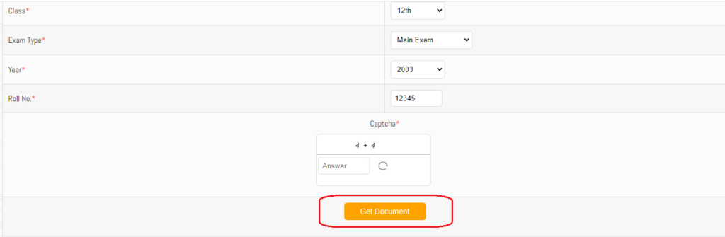 get document 12th marksheet