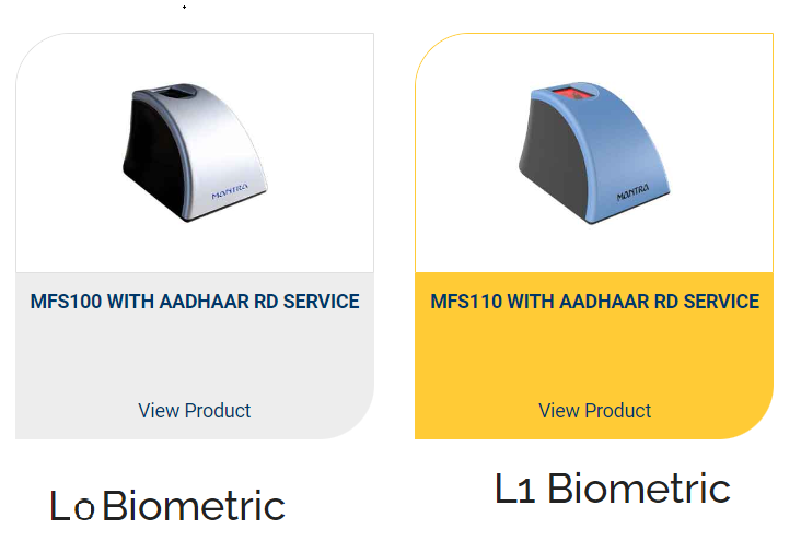 mantra L0 and L1 Biometric Device Difference