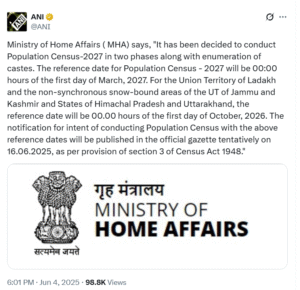 Caste Census 2027