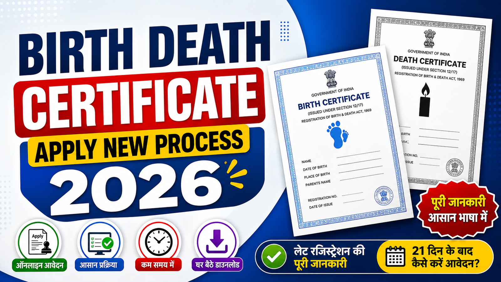 Birth Death Certificate Apply New Process 2026