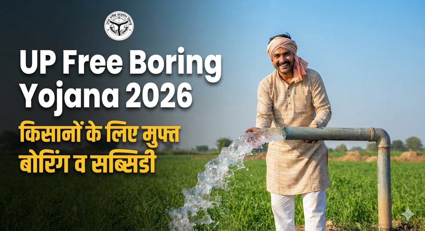 • UP Free Boring Yojana 2026 Mukhya Mantri Laghu Sinchai Yojana Banner